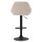 Barhocker HLO-CP8 Samt schwarz ~ creme