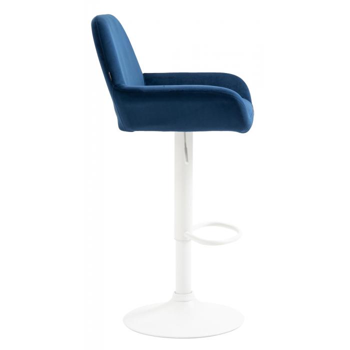 Barhocker HLO-CP8 Samt wei ~ blau