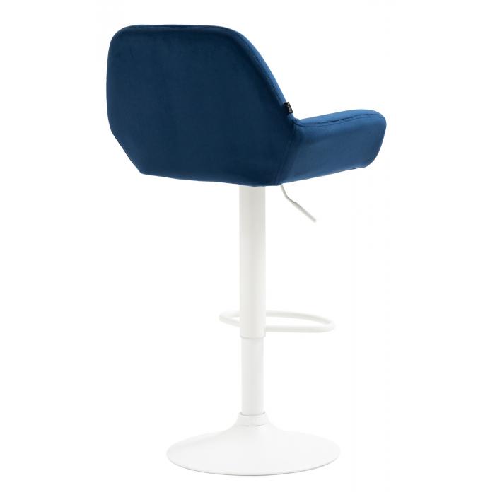Barhocker HLO-CP8 Samt wei ~ blau
