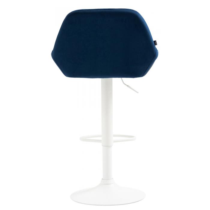 Barhocker HLO-CP8 Samt wei ~ blau