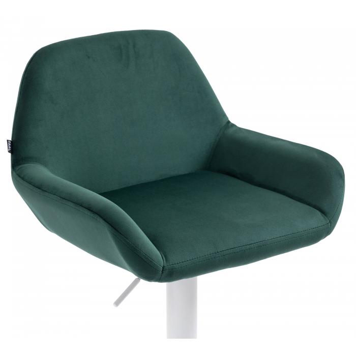 Barhocker HLO-CP8 Samt weiß ~ dunkelgrün