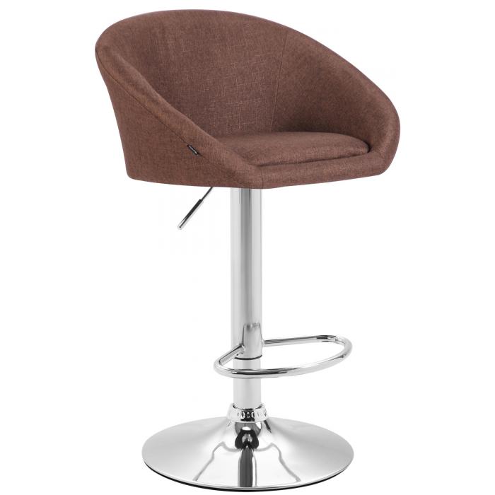Barhocker HLO-CP182 V2 Stoff ~ braun