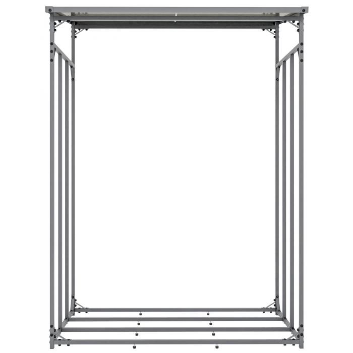 Kaminholzunterstand + Abdeckplane HLO-CP119 Aluminium L ~ anthrazit