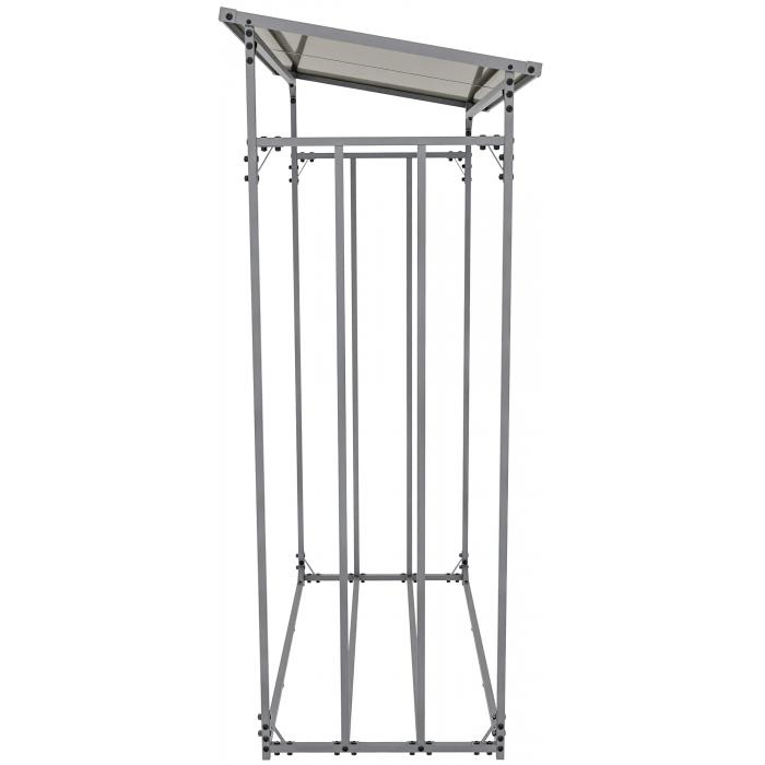 Kaminholzunterstand + Abdeckplane HLO-CP119 Aluminium L ~ anthrazit