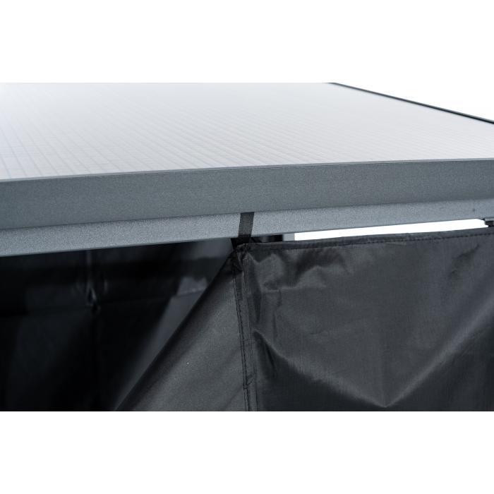 Kaminholzunterstand + Abdeckplane HLO-CP119 Aluminium XL ~ anthrazit