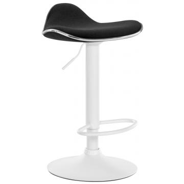 Barhocker HLO-CP48 Stoff wei ~ schwarz