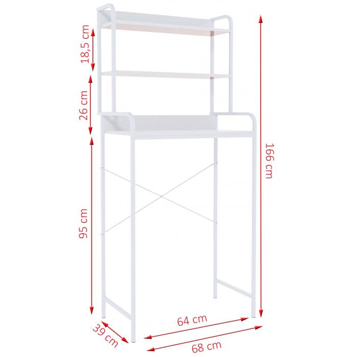 Waschmaschinenregal HLO-CP3 ~ wei