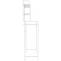 Waschmaschinenregal HLO-CP3 ~ wei