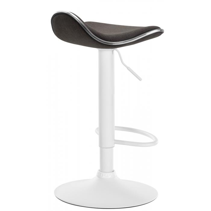 Barhocker HLO-CP48 Stoff wei ~ dunkelgrau
