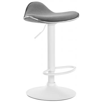 Barhocker HLO-CP48 Stoff wei ~ hellgrau