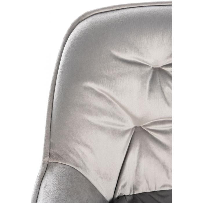 Barhocker HLO-CP259 Samt ~ grau