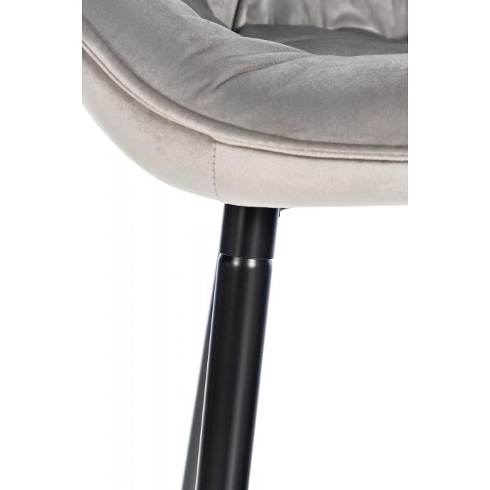 Barhocker HLO-CP259 Samt ~ grau