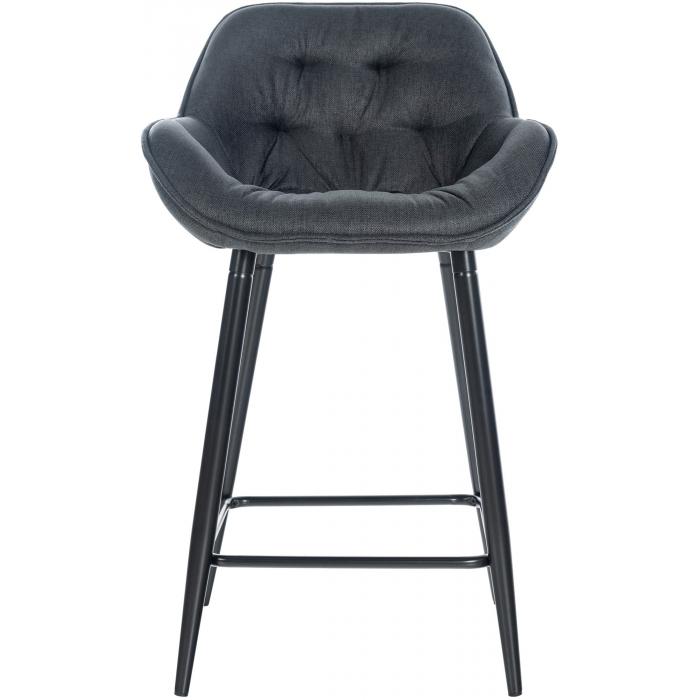 Barhocker HLO-CP260 Stoff ~ dunkelgrau
