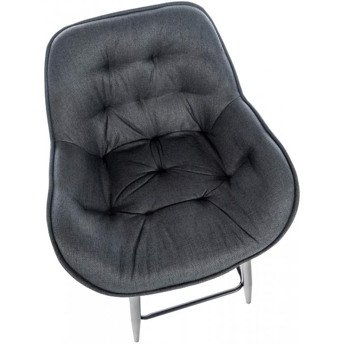 Barhocker HLO-CP260 Stoff ~ dunkelgrau
