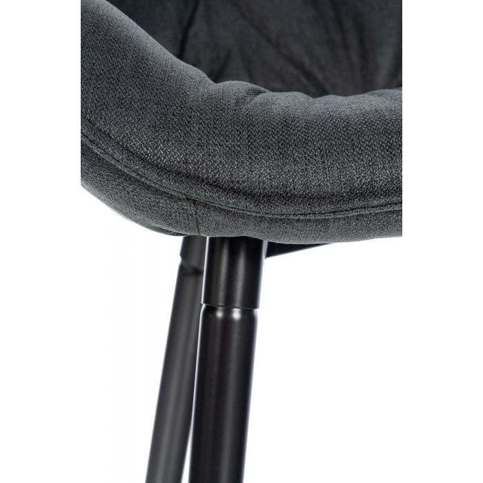 Barhocker HLO-CP260 Stoff ~ dunkelgrau