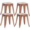 4er Set Hocker HLO-CP82 ~ kupfer
