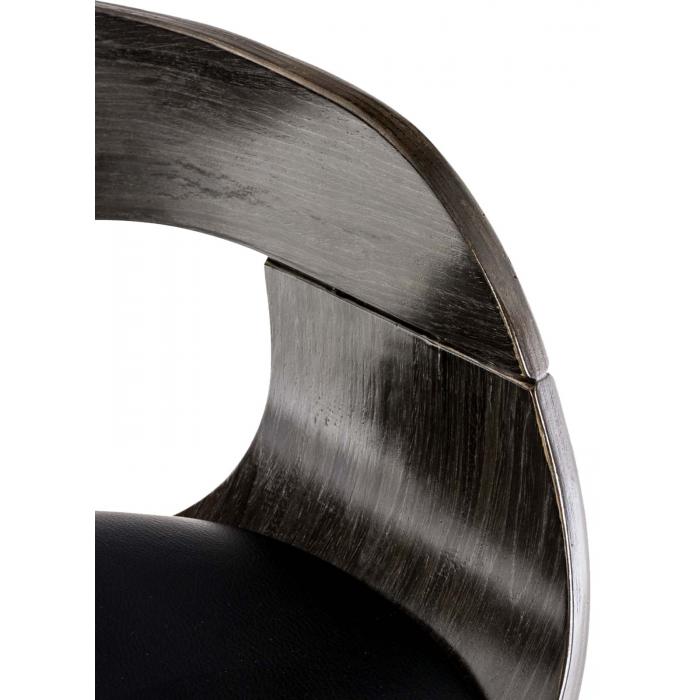 Barhocker HLO-CP267 B Kunstleder ~ schwarz/grau