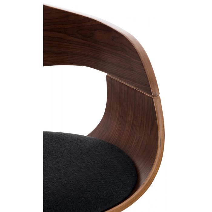 Barhocker HLO-CP267 B Stoff ~ walnuss/schwarz
