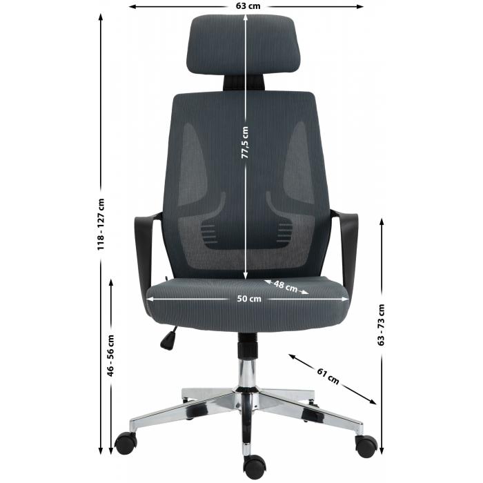 Brostuhl HLO-CP155 ~ grau