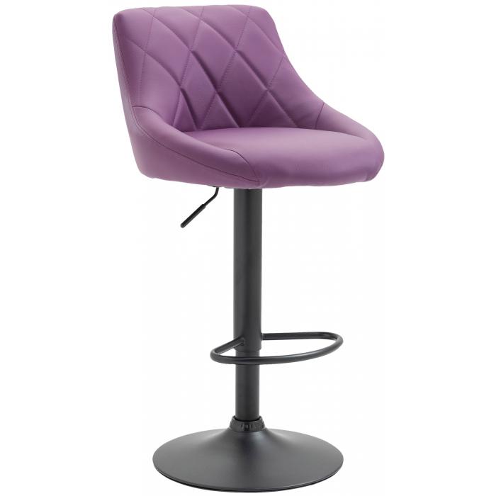 Barhocker HLO-CP30 Kunstleder schwarz ~ lila