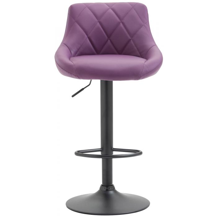 Barhocker HLO-CP30 Kunstleder schwarz ~ lila