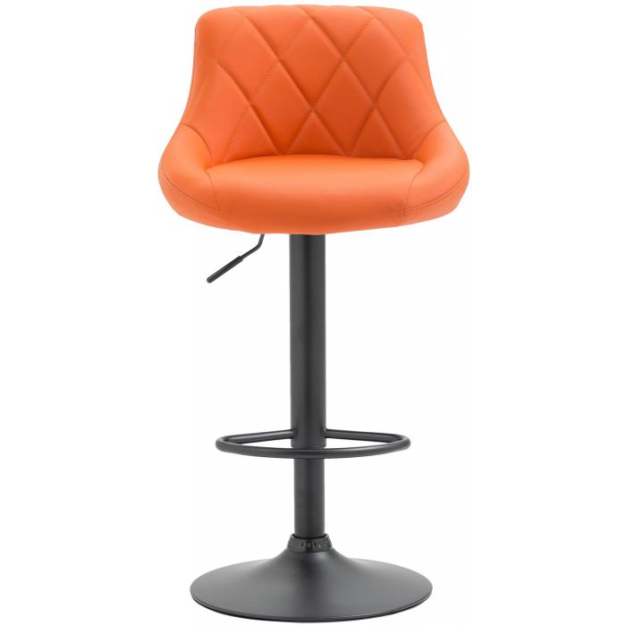 Barhocker HLO-CP30 Kunstleder schwarz ~ orange