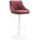 Barhocker HLO-CP30 Kunstleder wei ~ bordeauxrot