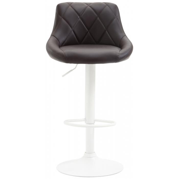 Barhocker HLO-CP30 Kunstleder wei ~ braun