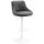 Barhocker HLO-CP30 Kunstleder wei ~ grau