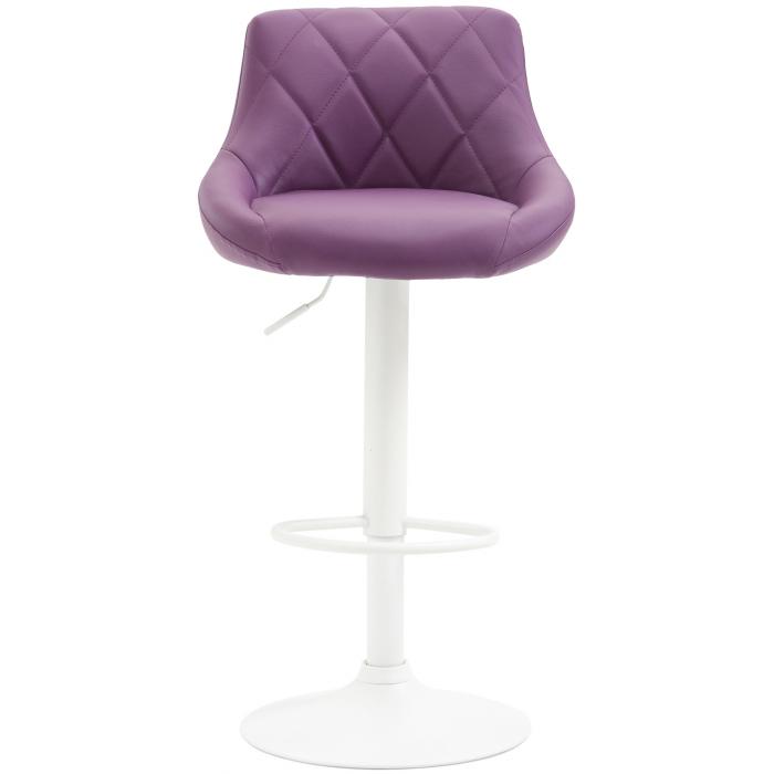 Barhocker HLO-CP30 Kunstleder wei ~ lila