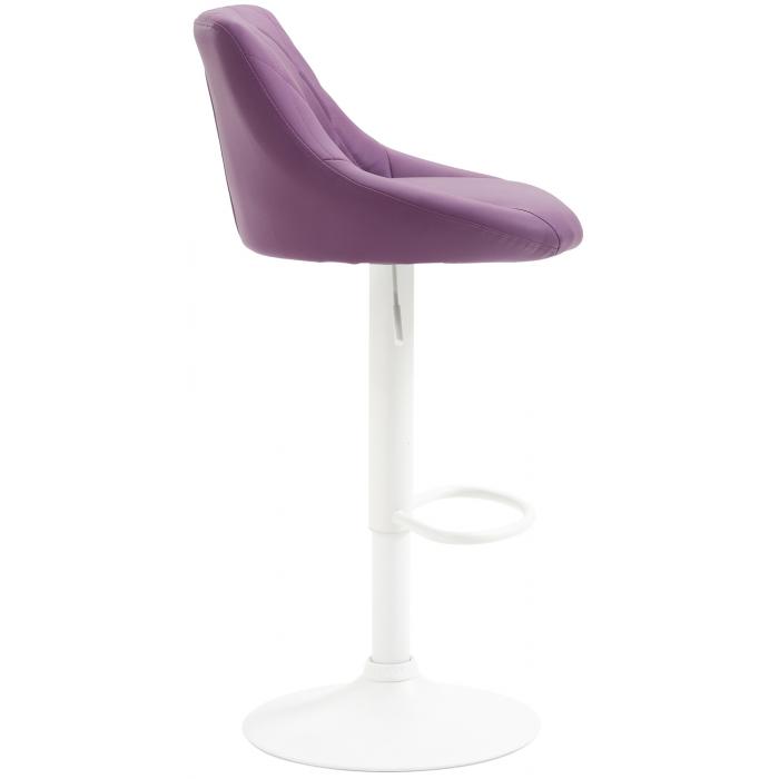 Barhocker HLO-CP30 Kunstleder wei ~ lila