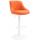 Barhocker HLO-CP30 Kunstleder wei ~ orange