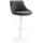 Barhocker HLO-CP30 Kunstleder wei ~ schwarz