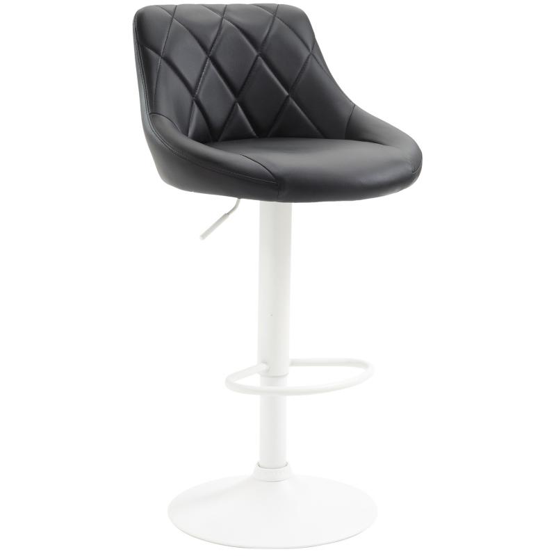 Barhocker HLO-CP30 Kunstleder wei ~ schwarz