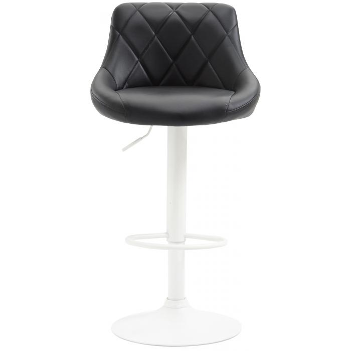 Barhocker HLO-CP30 Kunstleder wei ~ schwarz