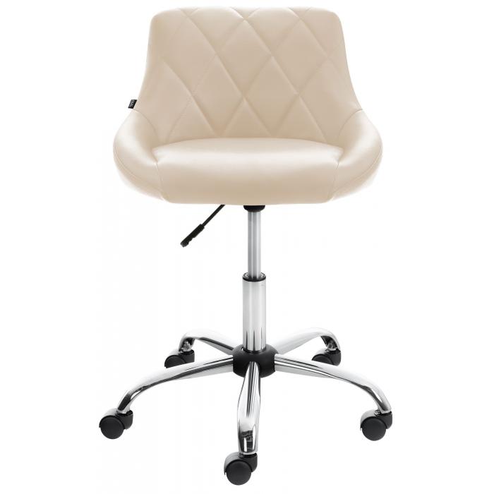 Arbeitshocker HLO-CP119 Kunstleder ~ creme
