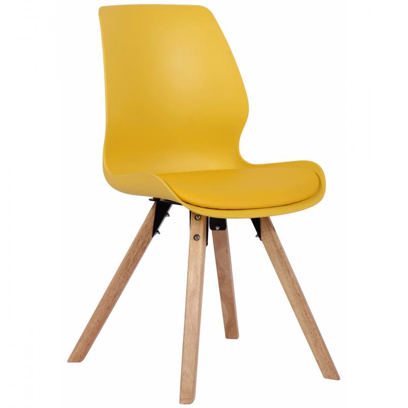 Stuhl HLO-CP89 Kunststoff ~ gelb