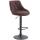 Barhocker HLO-CP30 Stoff schwarz ~ braun