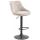 Barhocker HLO-CP30 Stoff schwarz ~ creme