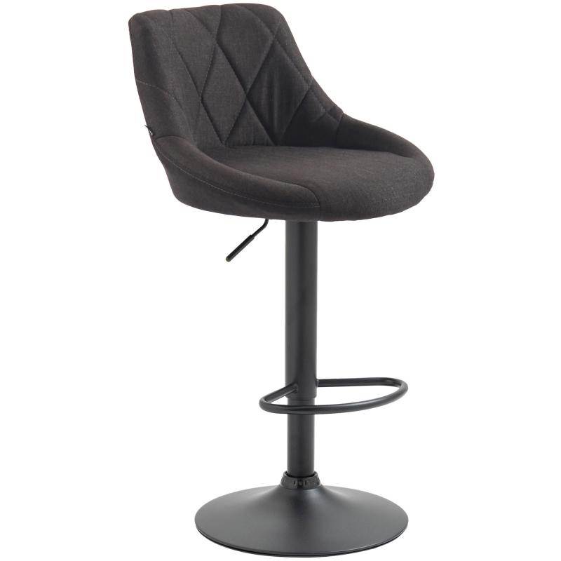 Barhocker HLO-CP30 Stoff schwarz ~ dunkelgrau