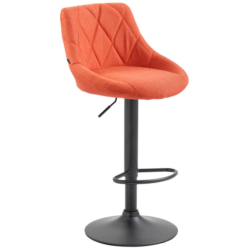 Barhocker HLO-CP30 Stoff schwarz ~ orange