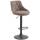 Barhocker HLO-CP30 Stoff schwarz ~ taupe