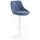 Barhocker HLO-CP30 Stoff wei ~ blau