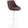Barhocker HLO-CP30 Stoff wei ~ braun
