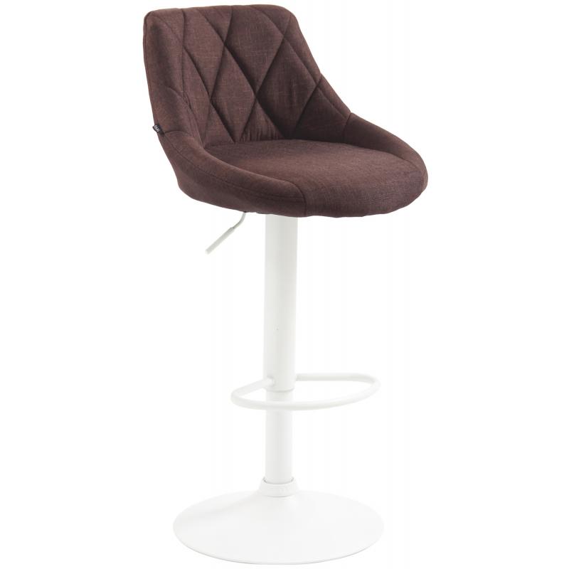 Barhocker HLO-CP30 Stoff wei ~ braun