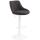 Barhocker HLO-CP30 Stoff wei ~ dunkelgrau