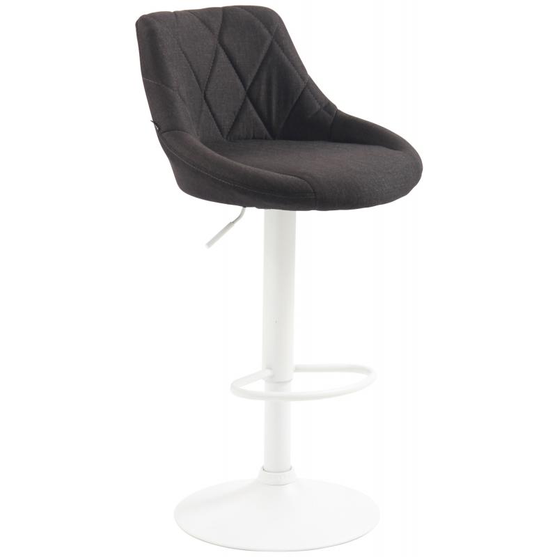 Barhocker HLO-CP30 Stoff wei ~ dunkelgrau