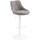 Barhocker HLO-CP30 Stoff wei ~ grau