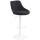 Barhocker HLO-CP30 Stoff wei ~ schwarz