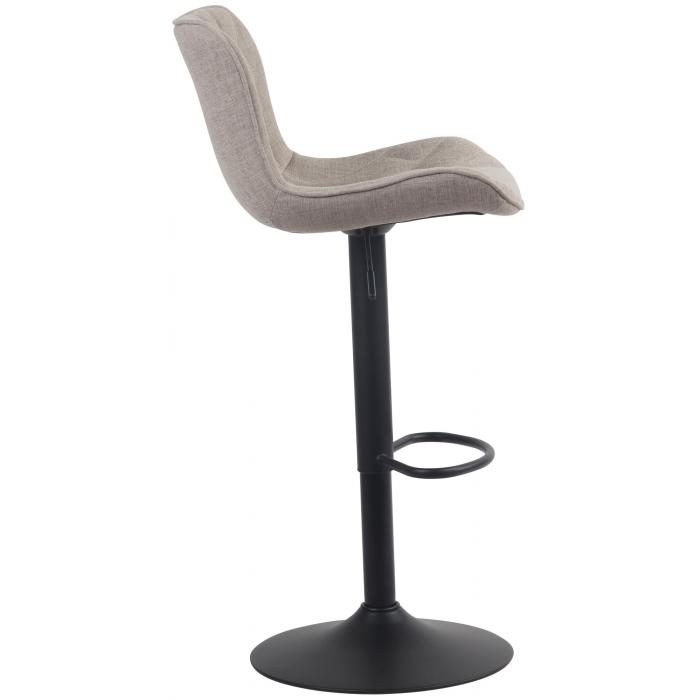 Barhocker HLO-CP271 Stoff ~ taupe